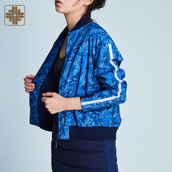 OEM Women Blue Nylon Padded Sports Jacket