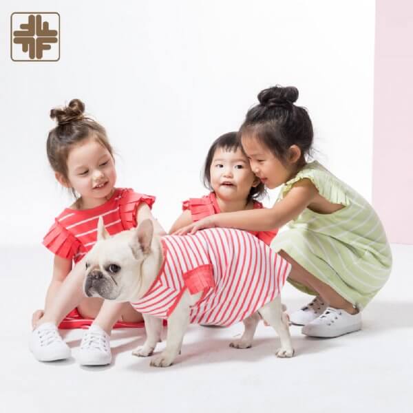 Women and Dogs Clothing Pleated Sleeve Apparel
