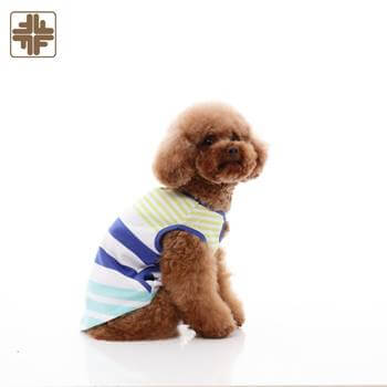 Wholesale Dog Pets Stripe Sleeveless Top Clothes